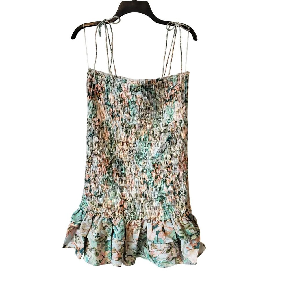 Significant Other Margot Smocked Pastel Floral Mini Dress Coquette Girl Feminine - Picture 5 of 14